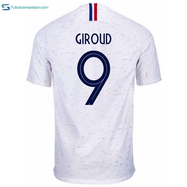 Camiseta Francia 2ª Giroud 2018 Blanco